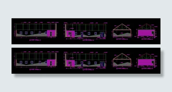 美容学校四楼多功能厅装修CAD立面...