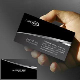 黑色高档 金属质感名片PSD模板下... 黑色高档 金属质感名片PSD模板下...
