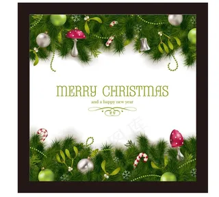 精美圣诞节松枝素材图片