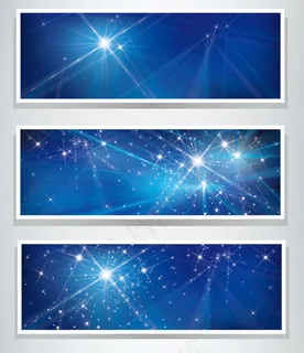 光晕蓝色banner矢量素材