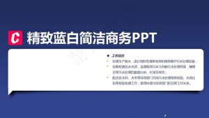 精致蓝白简洁ppt模板预览图