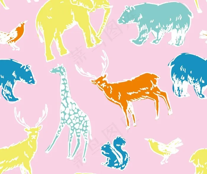 动物图片eps,ai矢量模版下载