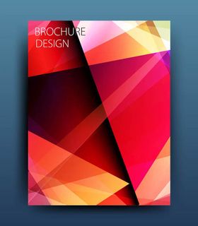 红色立体几何抽象背景