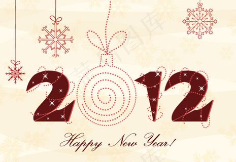 2012圣诞字体03——矢量素材