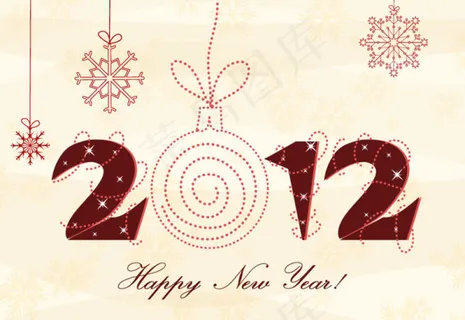 2012圣诞字体03——矢量素材
