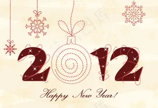 2012圣诞字体03——矢量素材