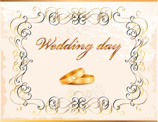 婚礼卡片花纹边框图片