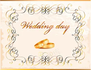 婚礼卡片花纹边框图片