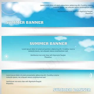 时尚夏日横幅图片