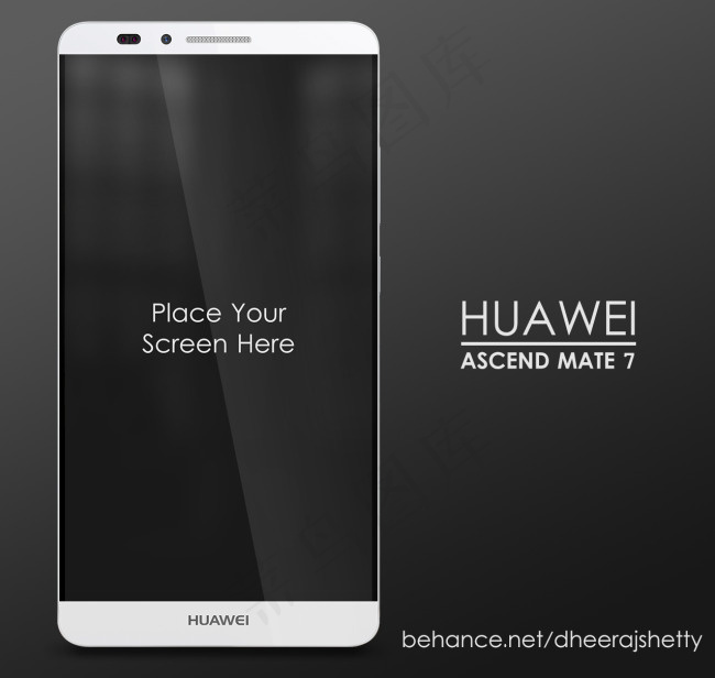 华为Ascend Mate7手机模...psd模版下载
