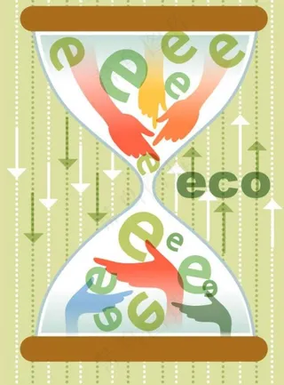 手掌沙漏背景图片