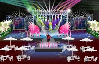 啤酒节舞台效果图片