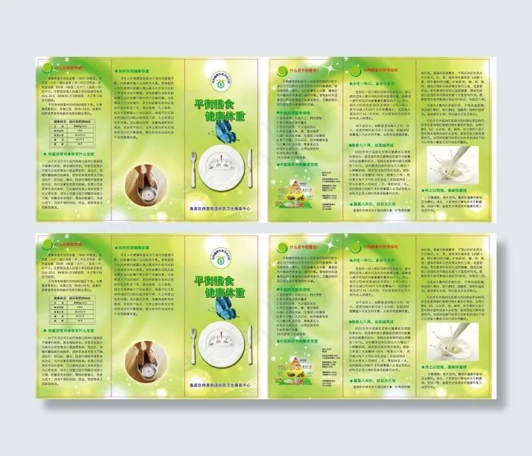 平衡膳食健康体重ai矢量模版下载