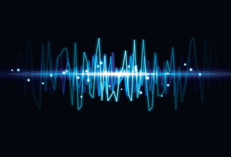 声音频率波动光线背景矢量素材