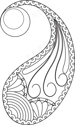 老式的佩斯利设计