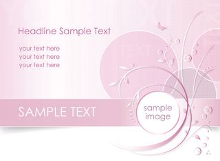 淡雅花纹名片背景矢量素材