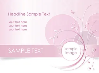 淡雅花纹名片背景矢量素材