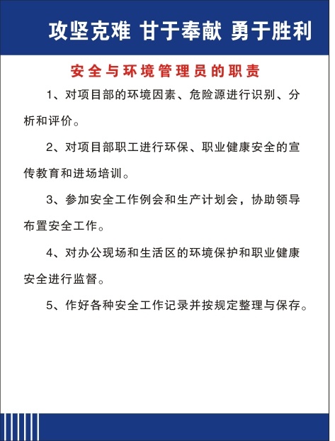 安全与环境管理员的职责cdr矢量模版下载