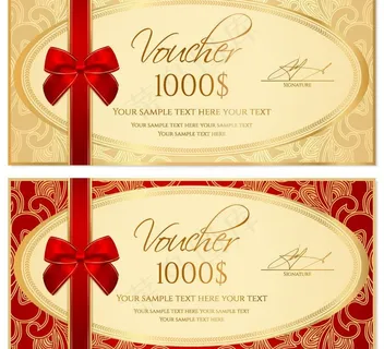 蝴蝶结优惠券图片