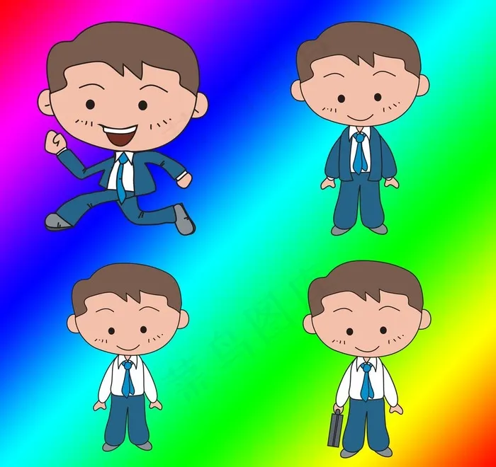 商务人士图片psd模版下载