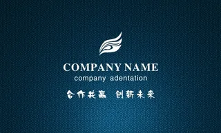 蓝色简洁商业高档名片IT名片