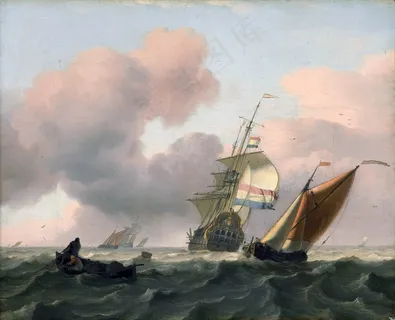油画船图片 油画船图片