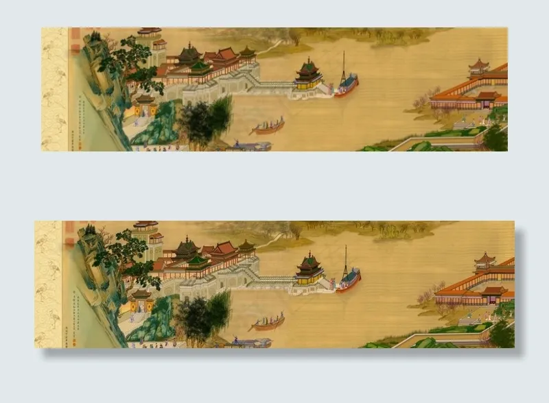 清明上河图 山 水 石 名画图片psd模版下载