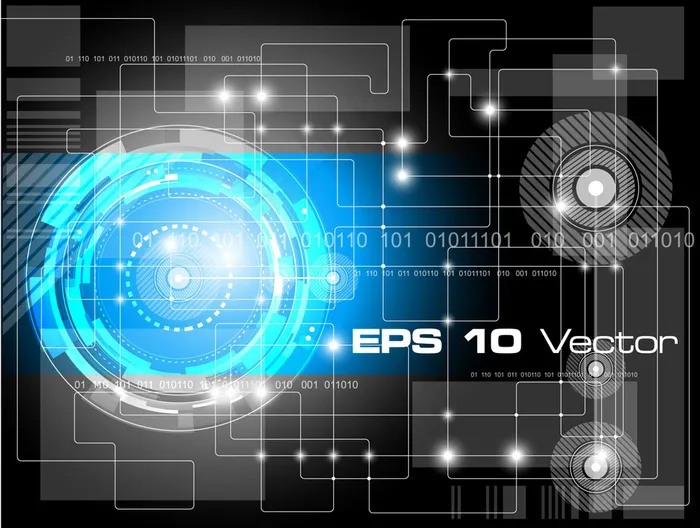 蓝色未来幻想背景04——矢量素材eps,ai矢量模版下载