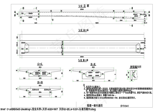 箱梁一般构造图cad图纸