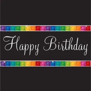 生日快乐 金光闪闪的卡片矢量格式