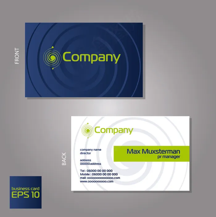 企业名片设计矢量素材eps,ai矢量模版下载
