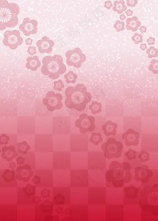 玫红棋盘格碎花背景图