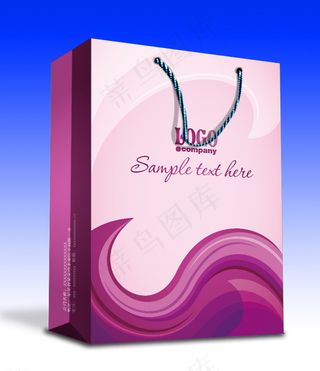 红色手提袋 平面图图片