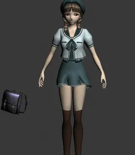 两个小辫的可爱女孩