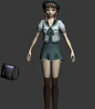 两个小辫的可爱女孩