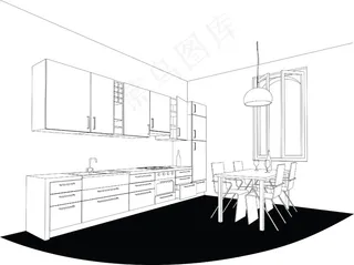 室内装饰艺术线条图02矢量素材