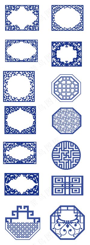 中国风传统页面装饰花边设计素材