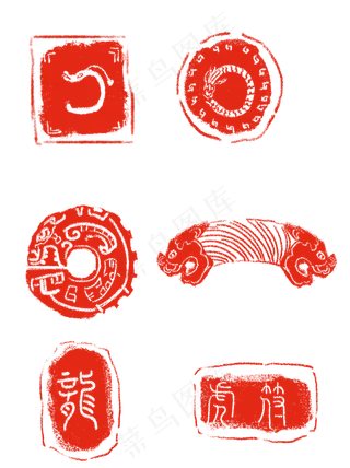 印章中国传统龙纹虎符可商用元素印章中国传统龙纹虎符可商用元素