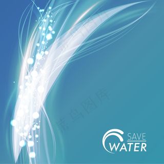 摘要采用水飞溅和文本节约用水