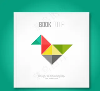 七巧板装饰书籍封面图片