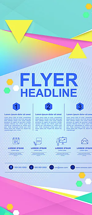 扁平化商务展架模板图片