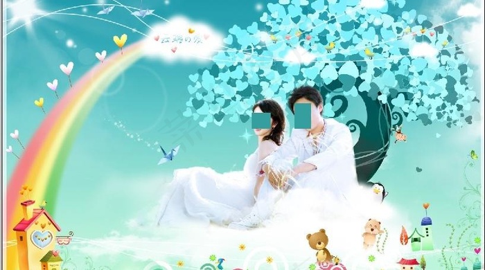 婚纱创意模板图片