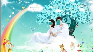 婚纱创意模板图片