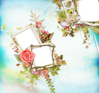 花朵相框图片