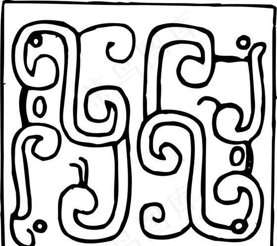 春秋战国时期 版画 装饰画 矢量 ...