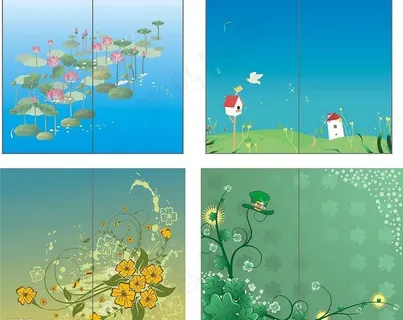 四款精美移门图案图片