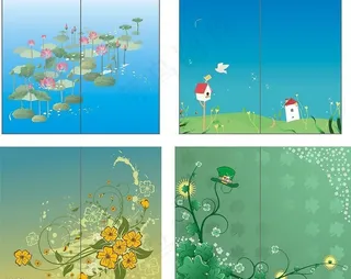 四款精美移门图案图片