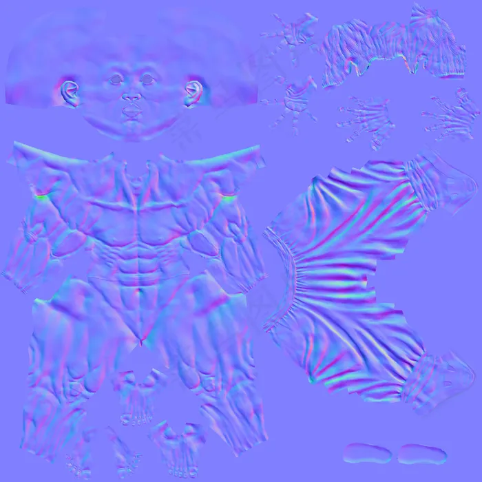 3d肌肉男模型