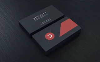 高档黑色名片设计模板psd素材下载