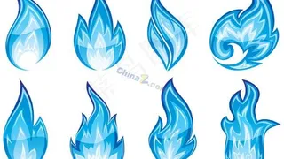 蓝色火焰矢量素材下载